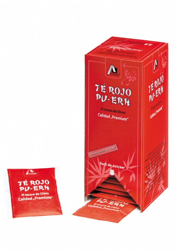 té rojo pu erh, 20+5 filtros