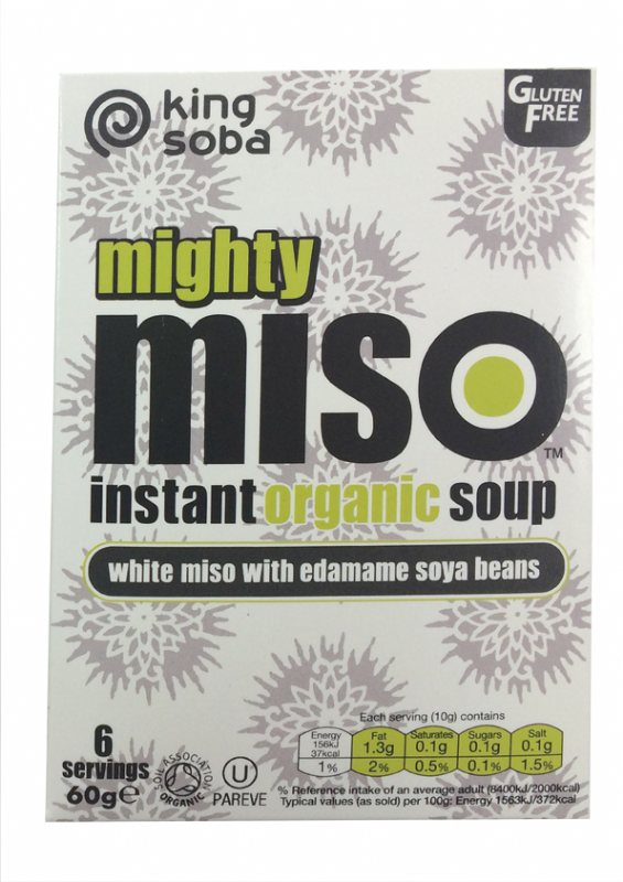 sopa de miso y semillas de edamame sin gluten bio, 6 x
