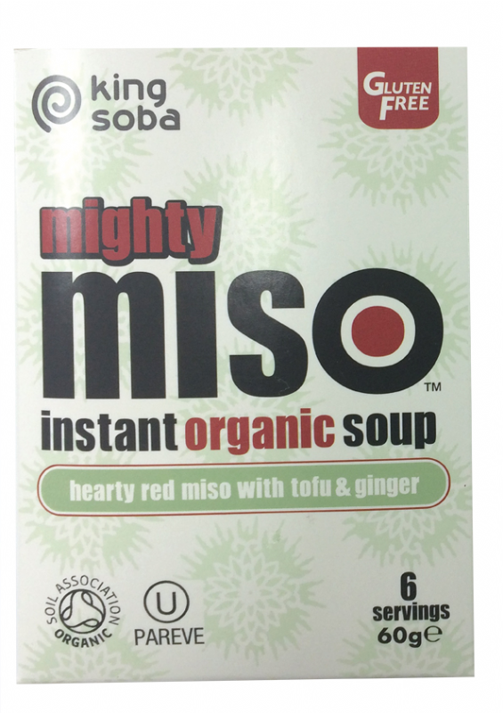 sopa de miso con tofu y jengibre sin gluten bio, 6 x