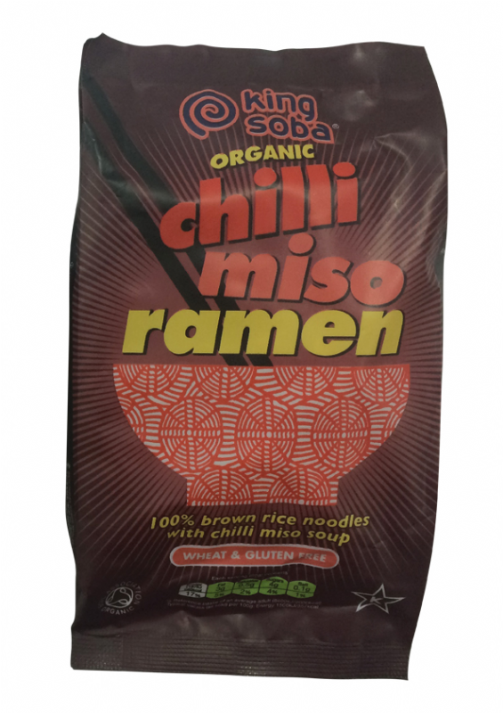 pasta ramen de arroz integral con miso y chile sin gluten bio