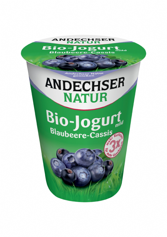 yogur cremoso arándanos y grosellas 3,7 materia grasa bio