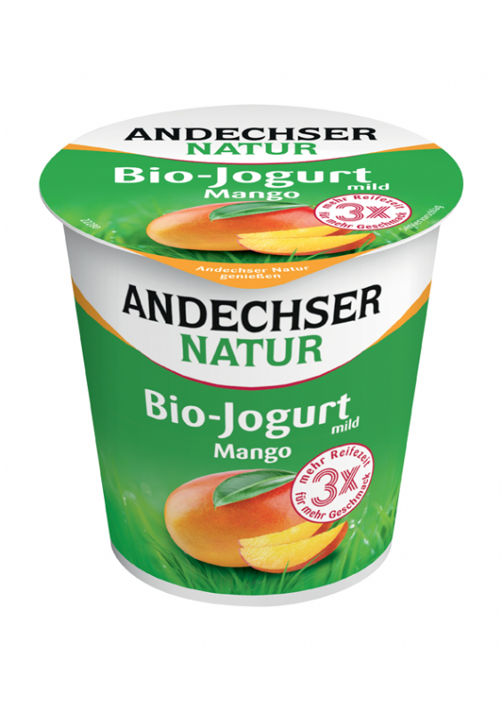 yogur cremoso de mango 3,7 materia grasa bio