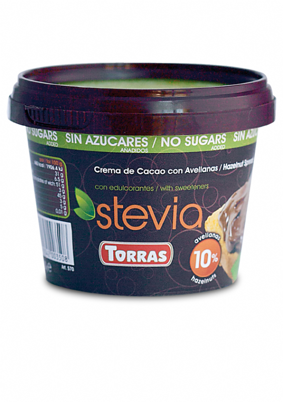 crema de cacao con avellanas sin azúcar
