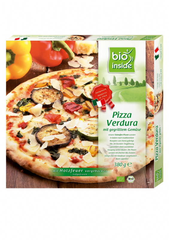 pizza de verduras bio