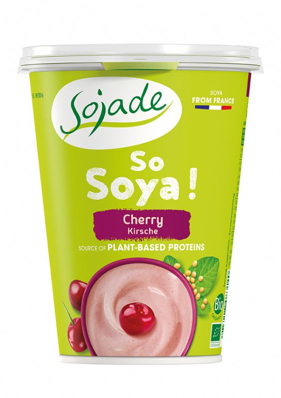 yogur de soja con cereza bio