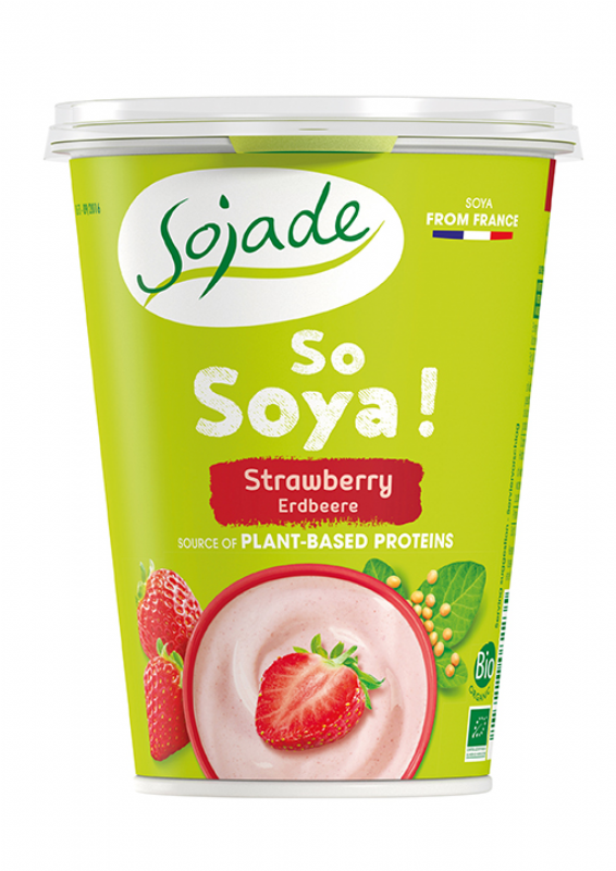 yogur de soja con fresa bio