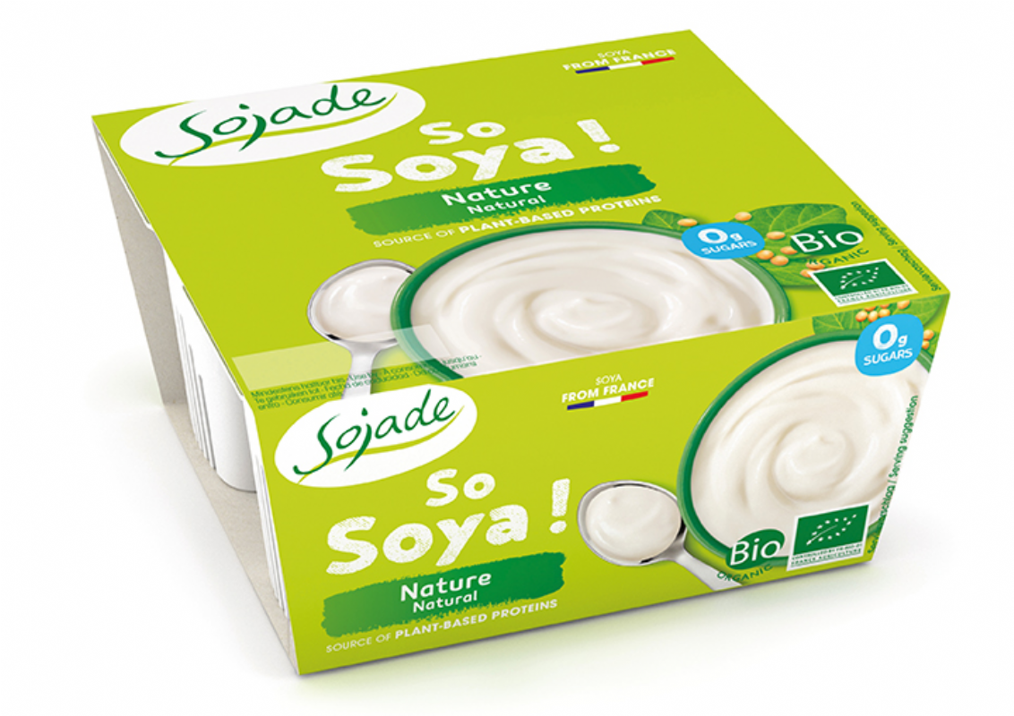yogur de soja natural bio, 4 x
