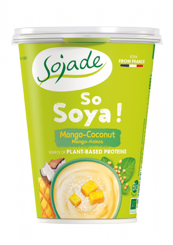 yogur de soja mango y coco bio