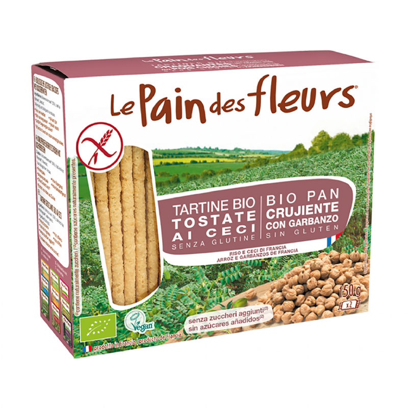 pan de flores con garbanzos sin gluten bio