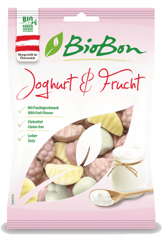 caramelos de goma sabor yogur y fruta bio