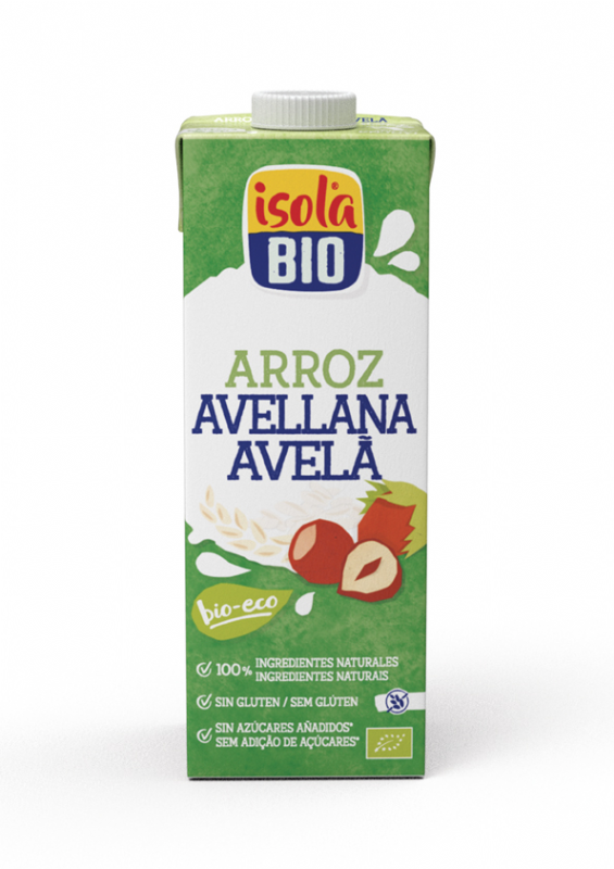 bebida de arroz y avellanas bio