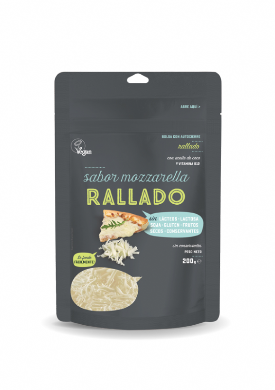 rallado vegano sabor mozzarella