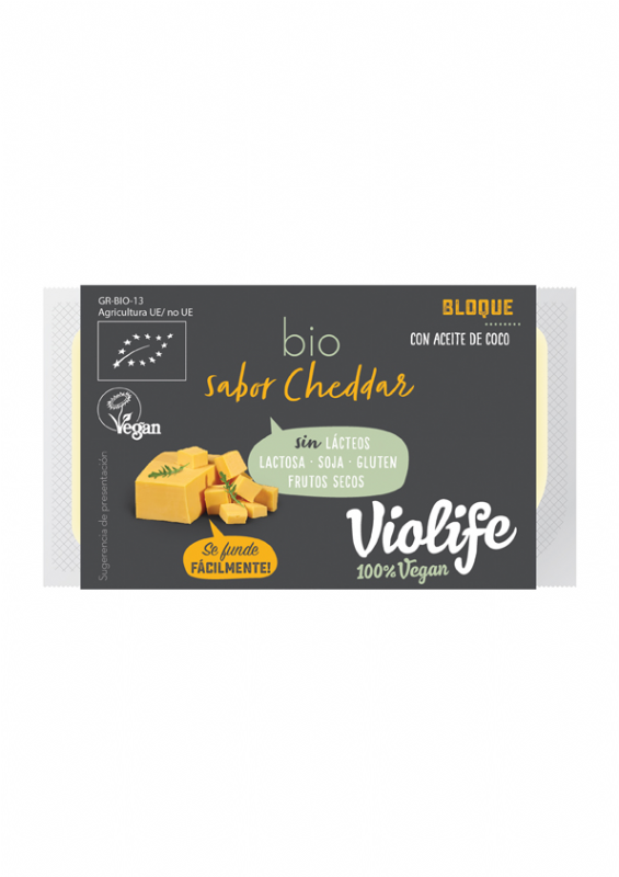 bloque vegano sabor cheddar bio