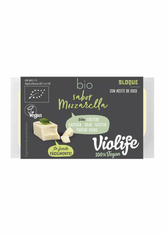 bloque vegano sabor mozzarella bio