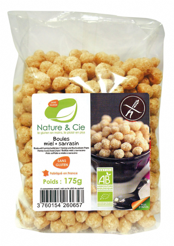 bolitas de trigo sarraceno con miel sin gluten bio