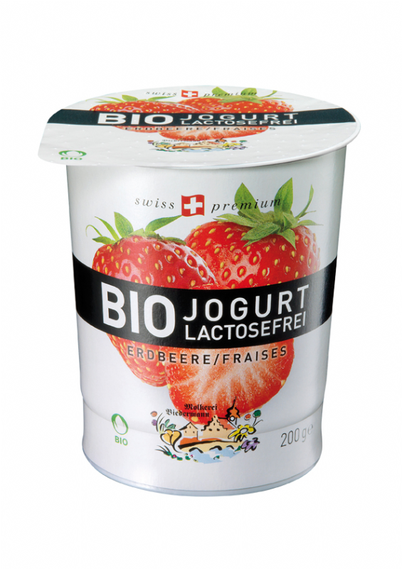 yogur sin lactosa fresa bio