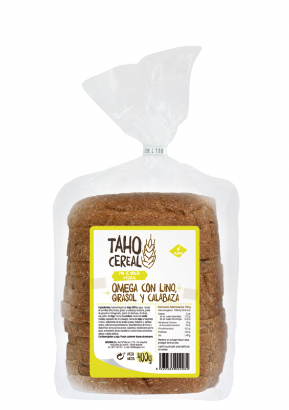 pan de molde integral omega con lino, girasol y calabaza