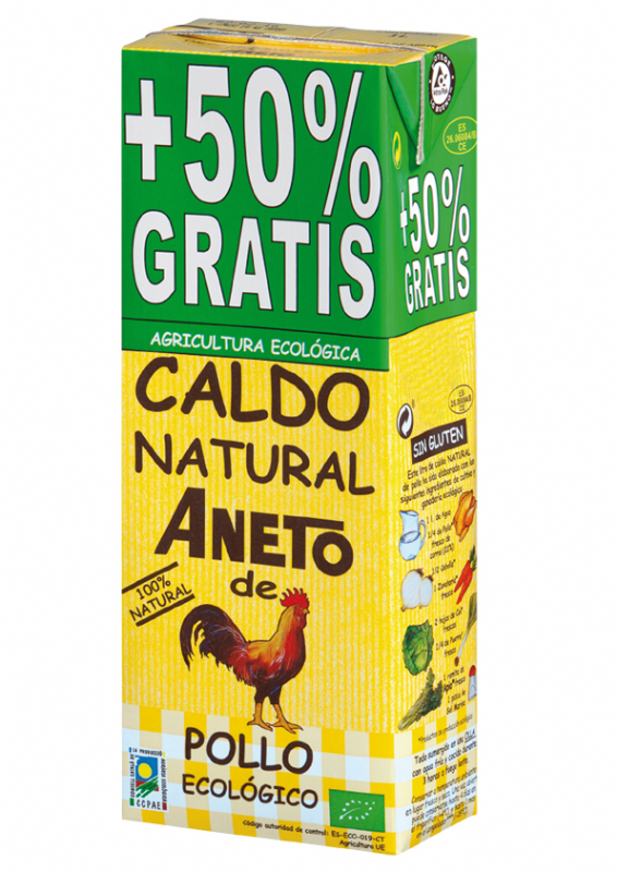 caldo de pollo bio + 500 ml gratis
