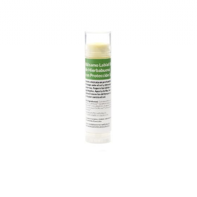 bálsamo labial bio de hierbabuena con protección solar