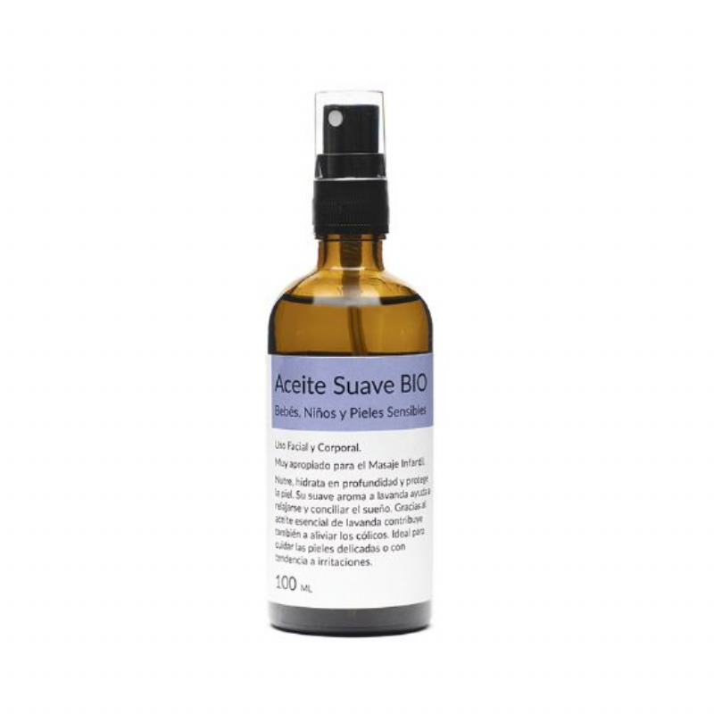 aceite suave bio bebés y pieles sensibles