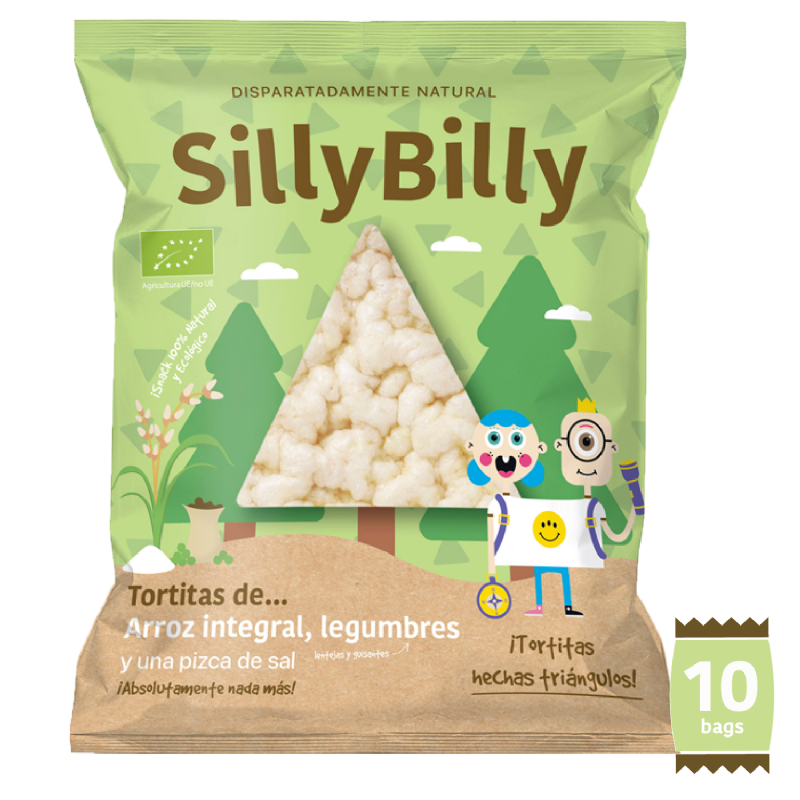 chips bio de tortitas arroz integral, lentejas y guisantes (10x30g)