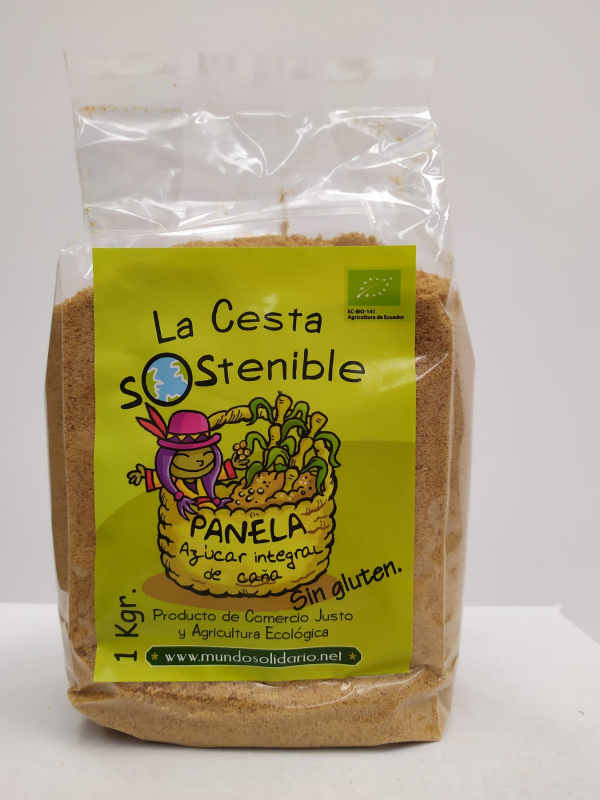 panela azucar integral de caña de 1 kg bio de comercio justo la cesta sostenible.