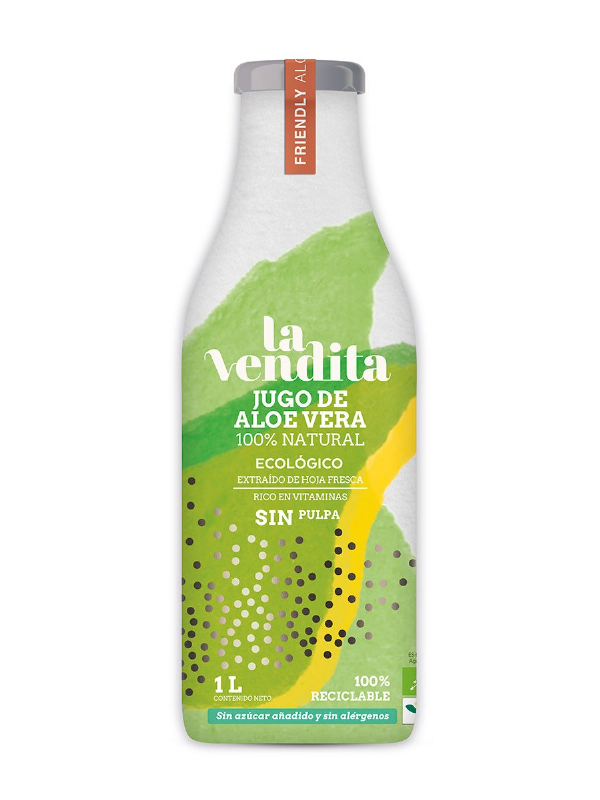 jugo de aloe vera ecológico sin pulpa 1l