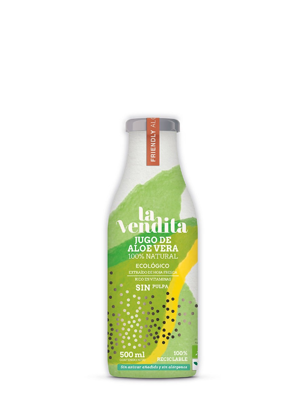 jugo de aloe vera ecológico sin pulpa 500 ml