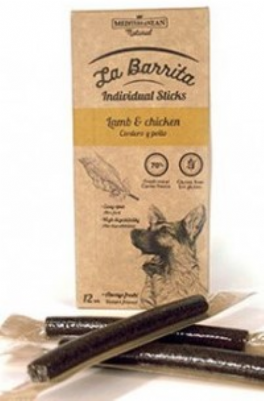 barritas perros pollo- cordero 12 unds