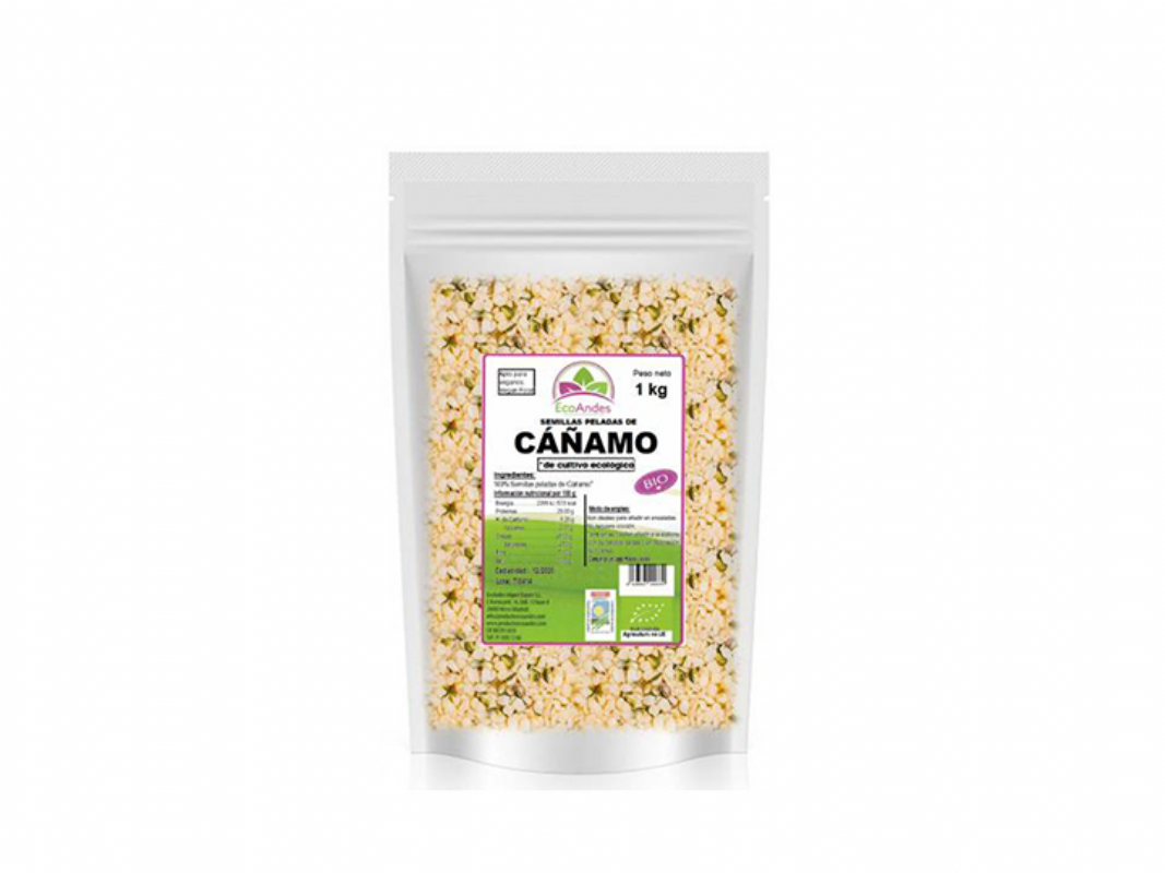 semillas de cáñamo pelado - bio - ecoandes