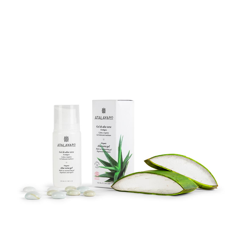 atalaya bio. gel de aloe vera ecológico cosmos organic. airfree. uso tópico.