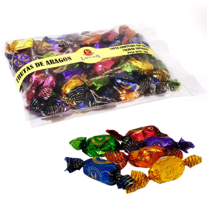 fruta de aragón bañadas en cobertura de chocolate |calidad suprema | 1kg