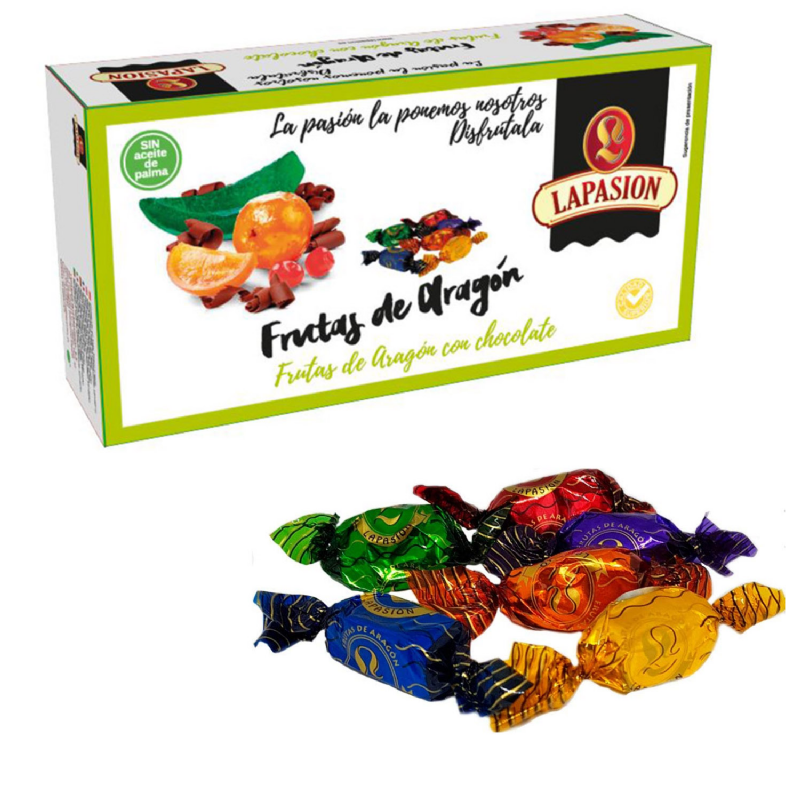 lapasion - frutas de aragón bañadas en cobertura de chocolate | 2.5kg