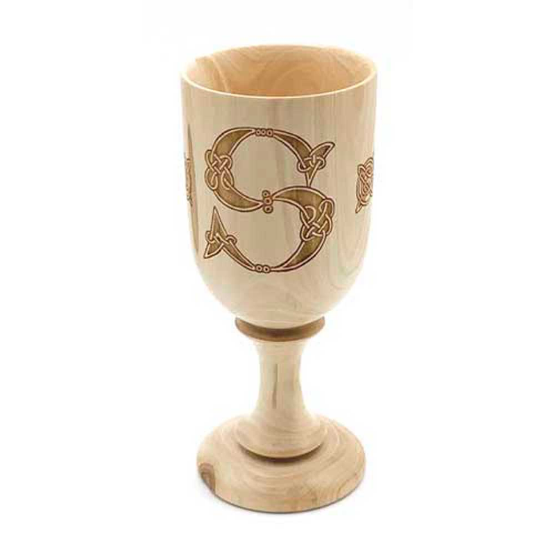 copa celta de madera, personalizada