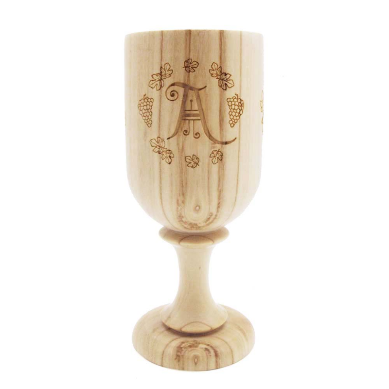 copa vid de madera, personalizada