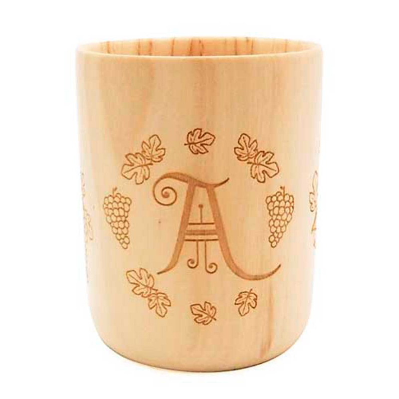 vaso vid de madera, personalizado