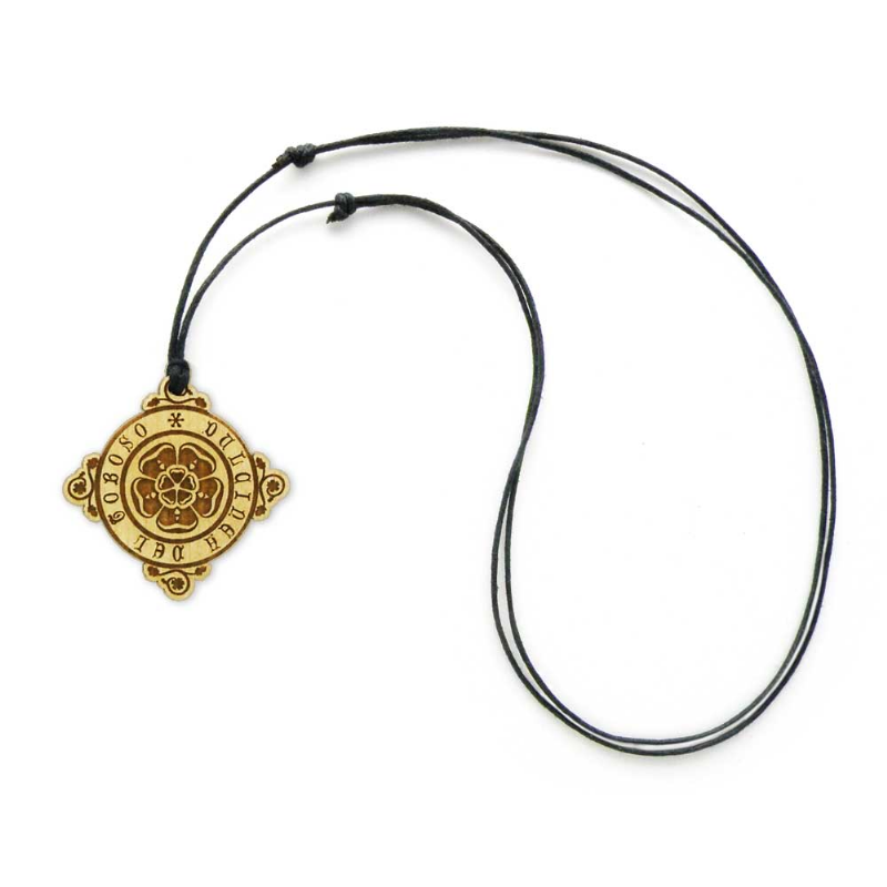 collar medieval de madera, personalizado