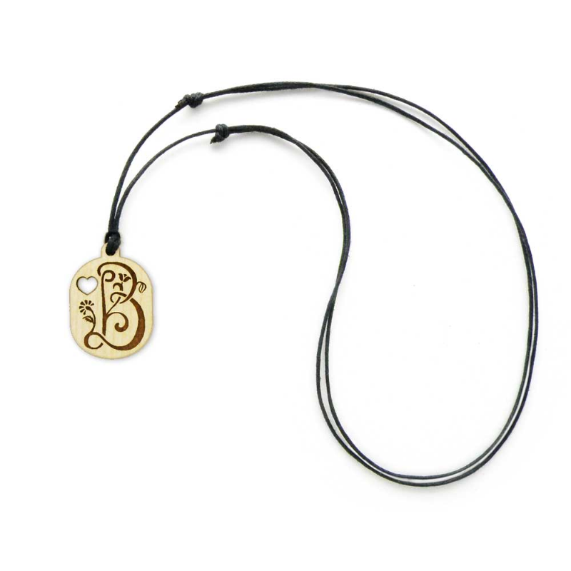 collar floral de madera, personalizado