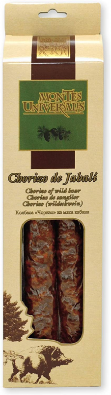 chorizo sarta extra de jabalí estuchado montes universales (250g)