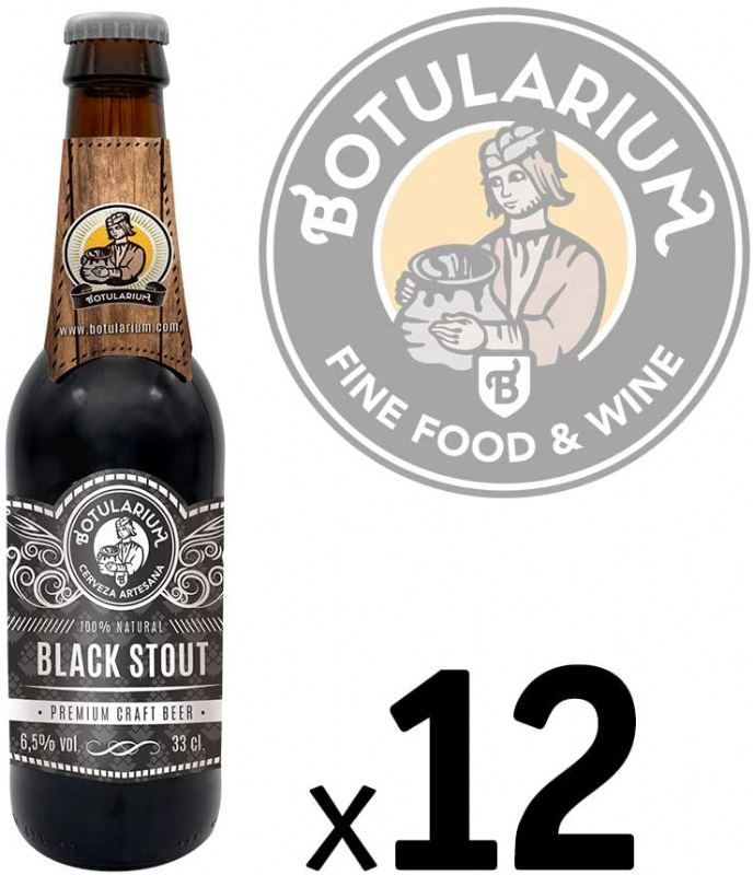 cerveza artesana botularium black stout (12x33cl)