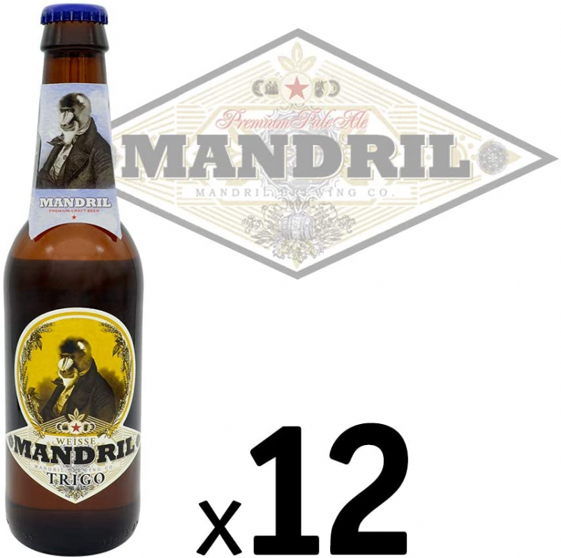 cerveza artesana mandril weisse (trigo) (12x33cl)