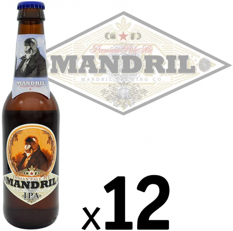 cerveza artesana mandril india pale ale (ipa) (12x33cl)