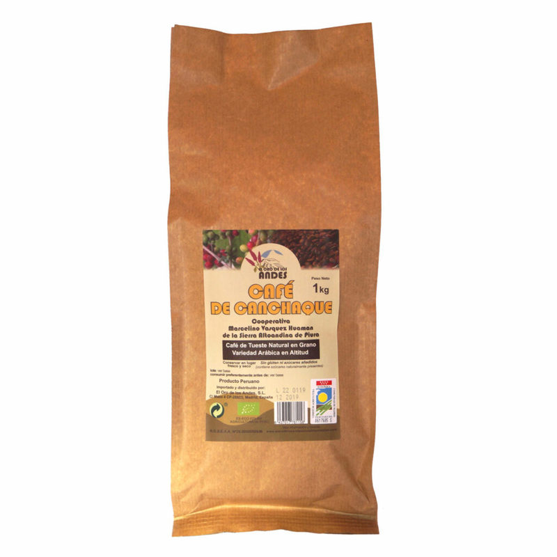 café de tueste natural en grano 1 kg café de canchaque