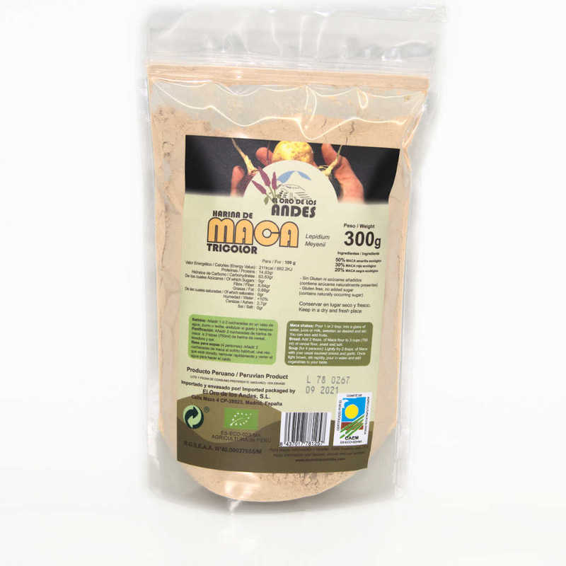 harina de maca tricolor 300 gramos
