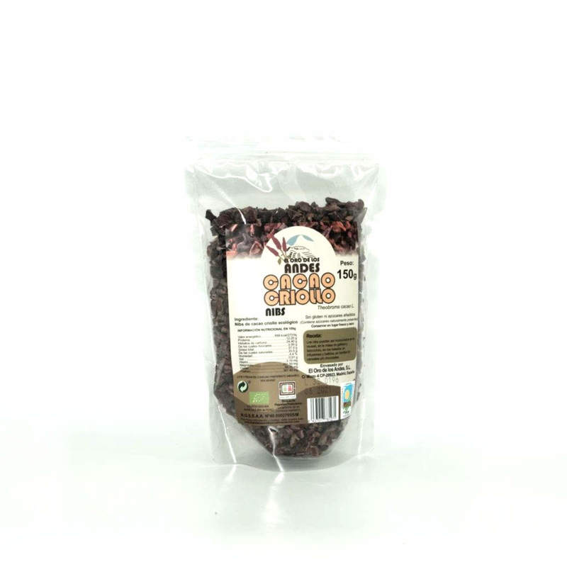 cacao en nibs (chips) bolsa de 150 gramos