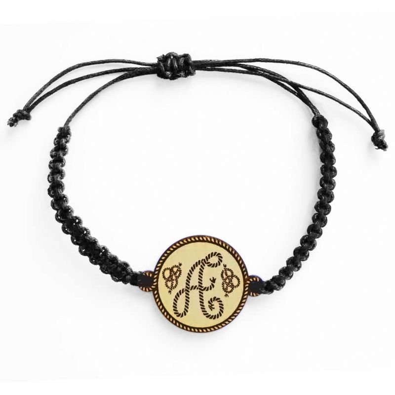 pulsera marinera de madera, personalizada