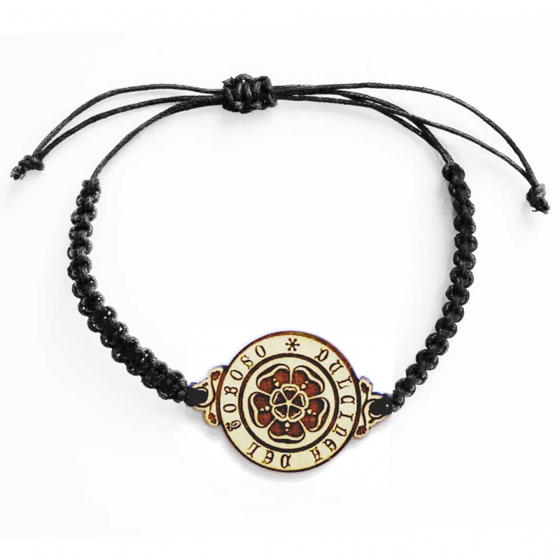 pulsera medieval de madera, personalizada