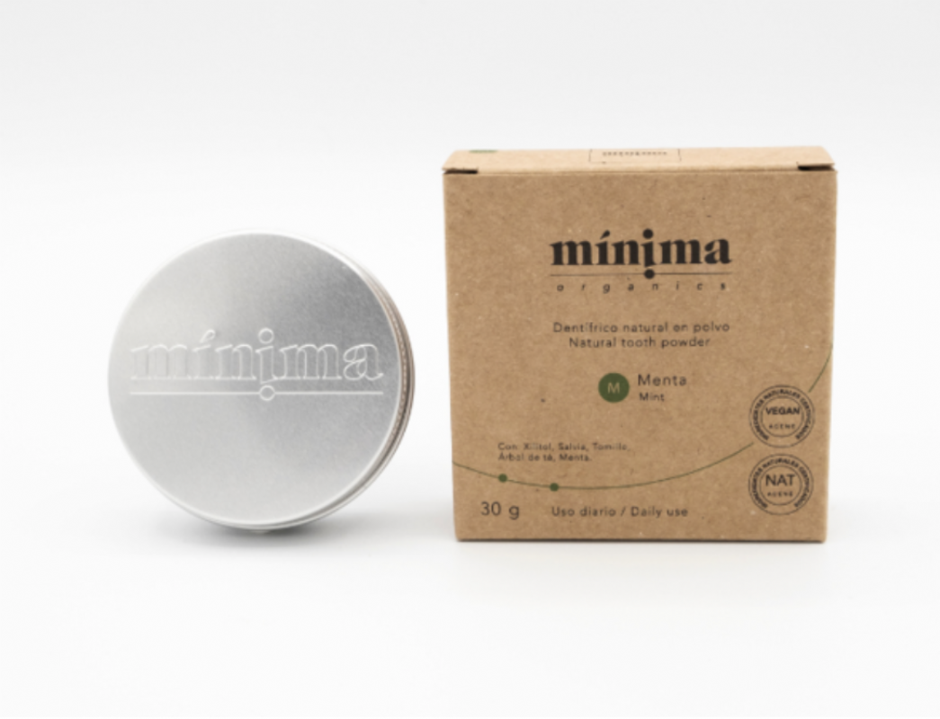 dentífrico en polvo, natural y ecológico - menta