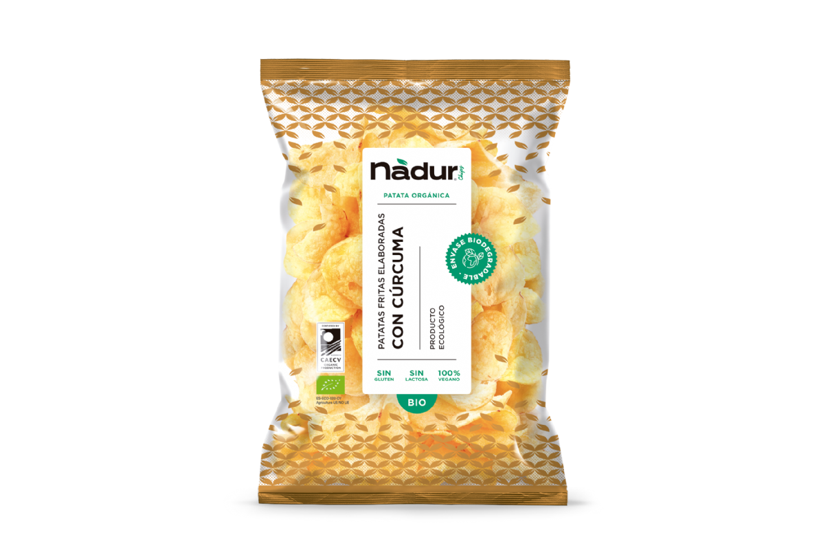 patatas fritas ecológicas con cúrcuma