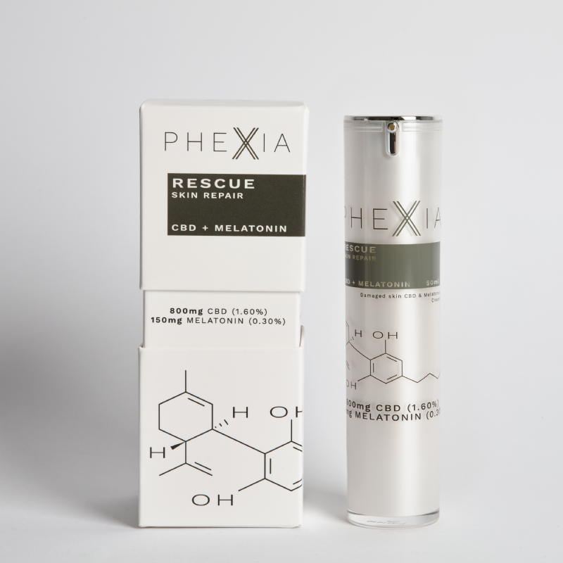 rescue, crema reparadora cbd y melatonina 50ml